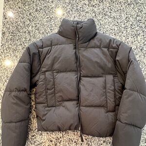H&M Women's Dark Brown Puffer Jacket